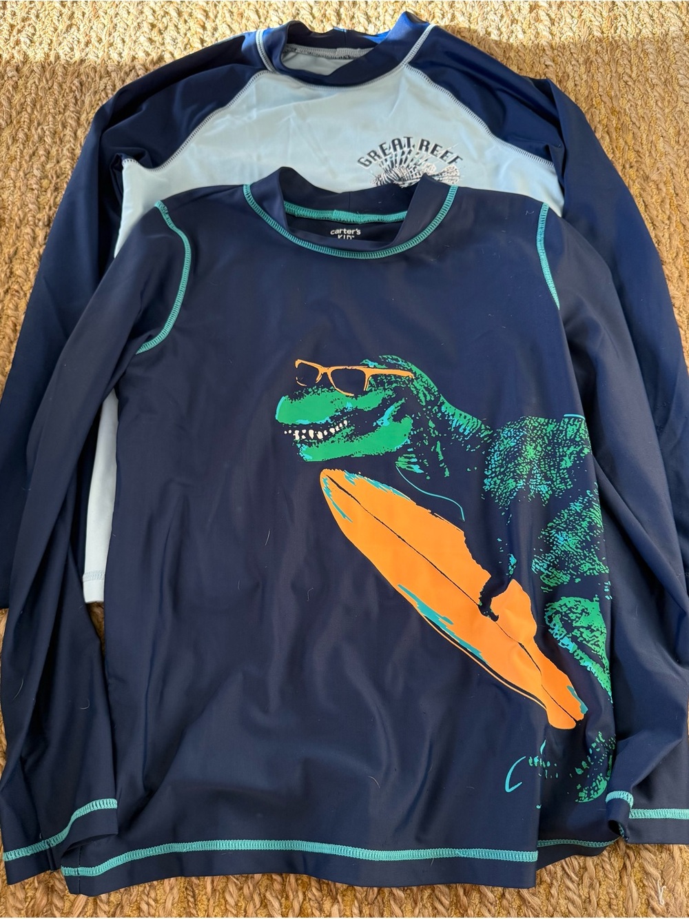 Carter’s Kids Boys Lot of 2 Swim Rash Guards Size 12